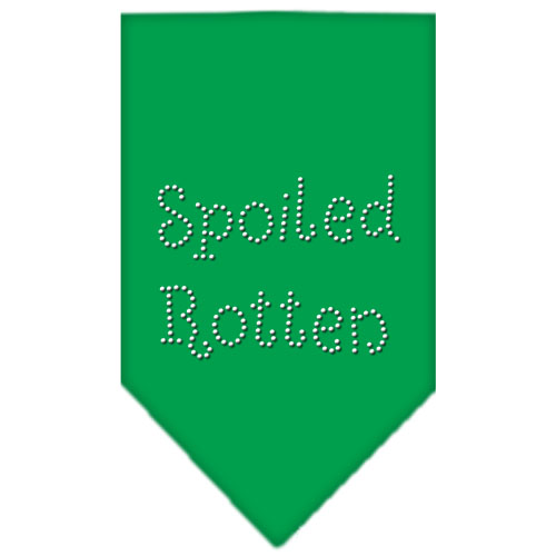 Spoiled Rotten Rhinestone Bandana Emerald Green Small